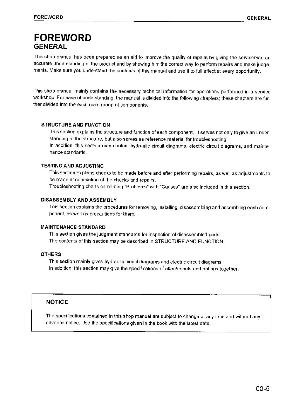Preview page 10 of Komatsu WA500-3 Wheel Loader Service Manual