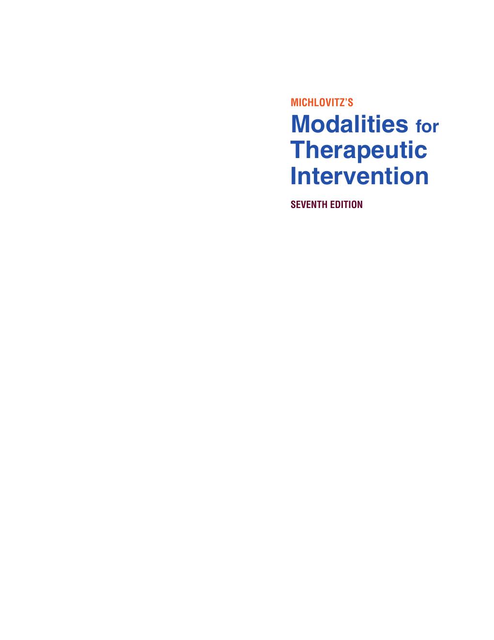 Preview page 2 of Michlovitz's Modalities for Therapeutic Intervention 7th Edition By James Bellew, Thomas Nolan