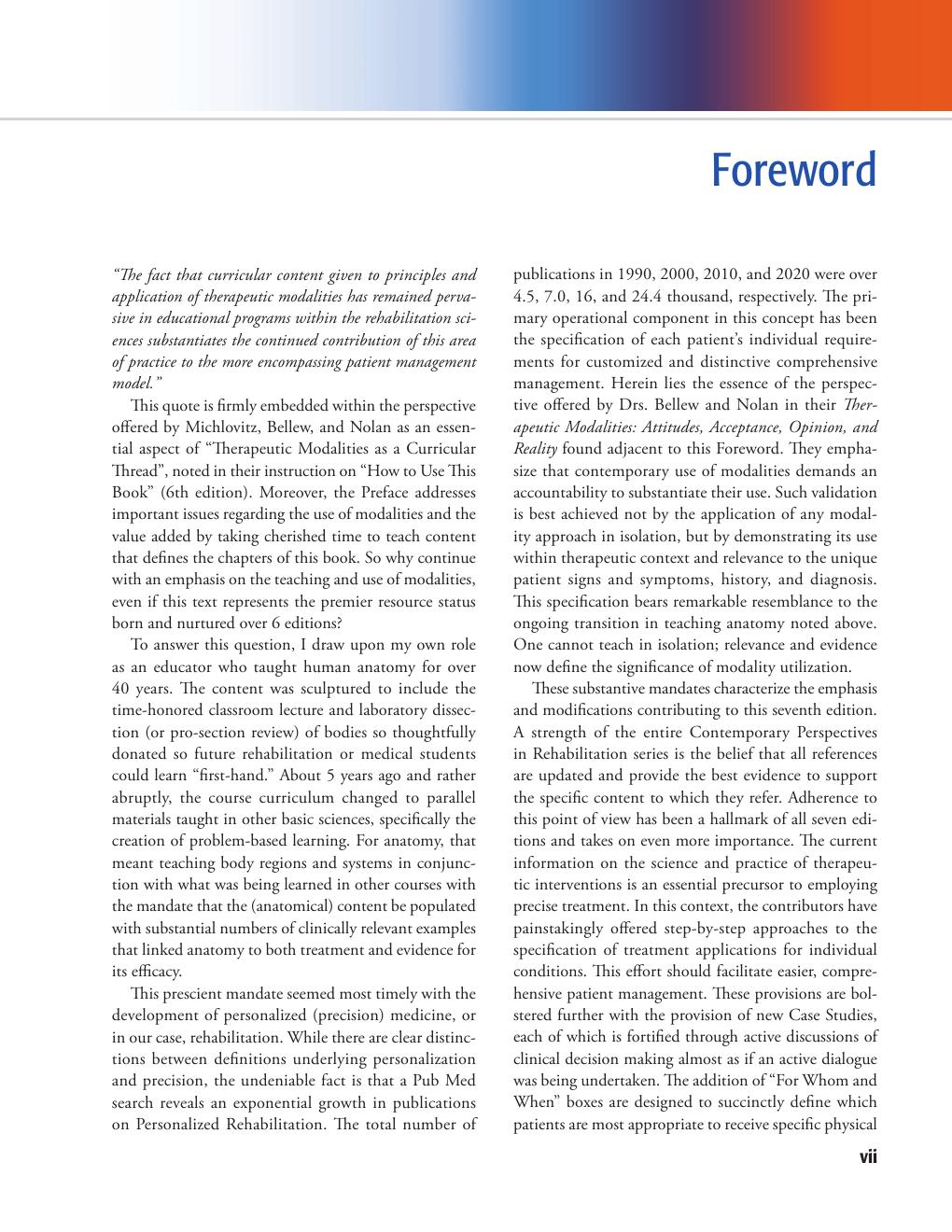 Preview page 8 of Michlovitz's Modalities for Therapeutic Intervention 7th Edition By James Bellew, Thomas Nolan