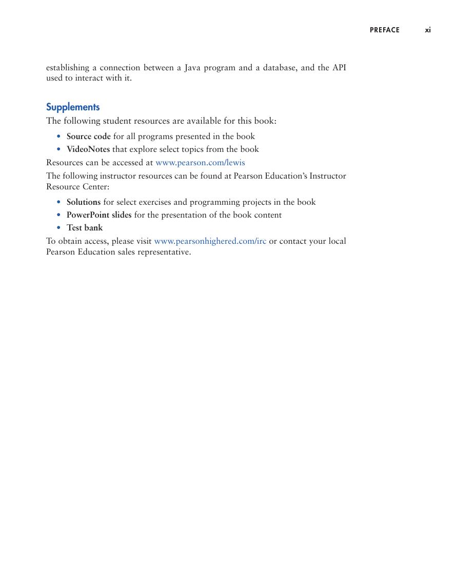 Preview page 8 of Java Foundations Introduction to Program Design and Data Structures 5th Edition By John Lewis, Peter DePasquale, Joe Cha