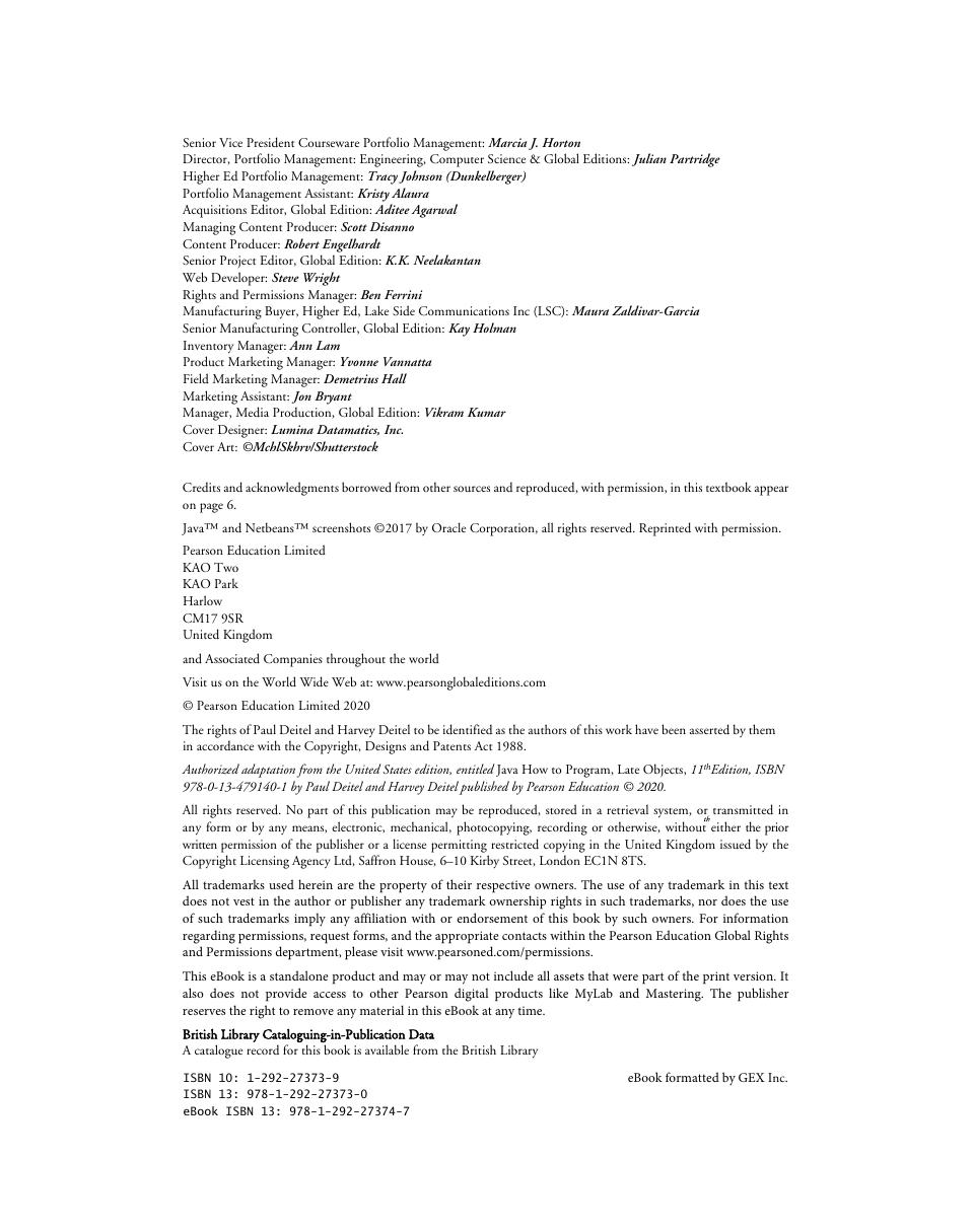 Preview page 6 of Java How to Program Late Objects 11th Global Edition By Harvey Deitel, Paul J. Deitel