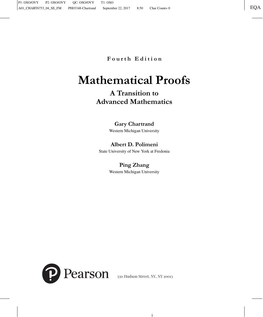 Preview page 2 of Mathematical Proofs A Transition to Advanced Mathematics 4th Edition By Gary Chartrand, Albert Polimeni, Ping Zhang