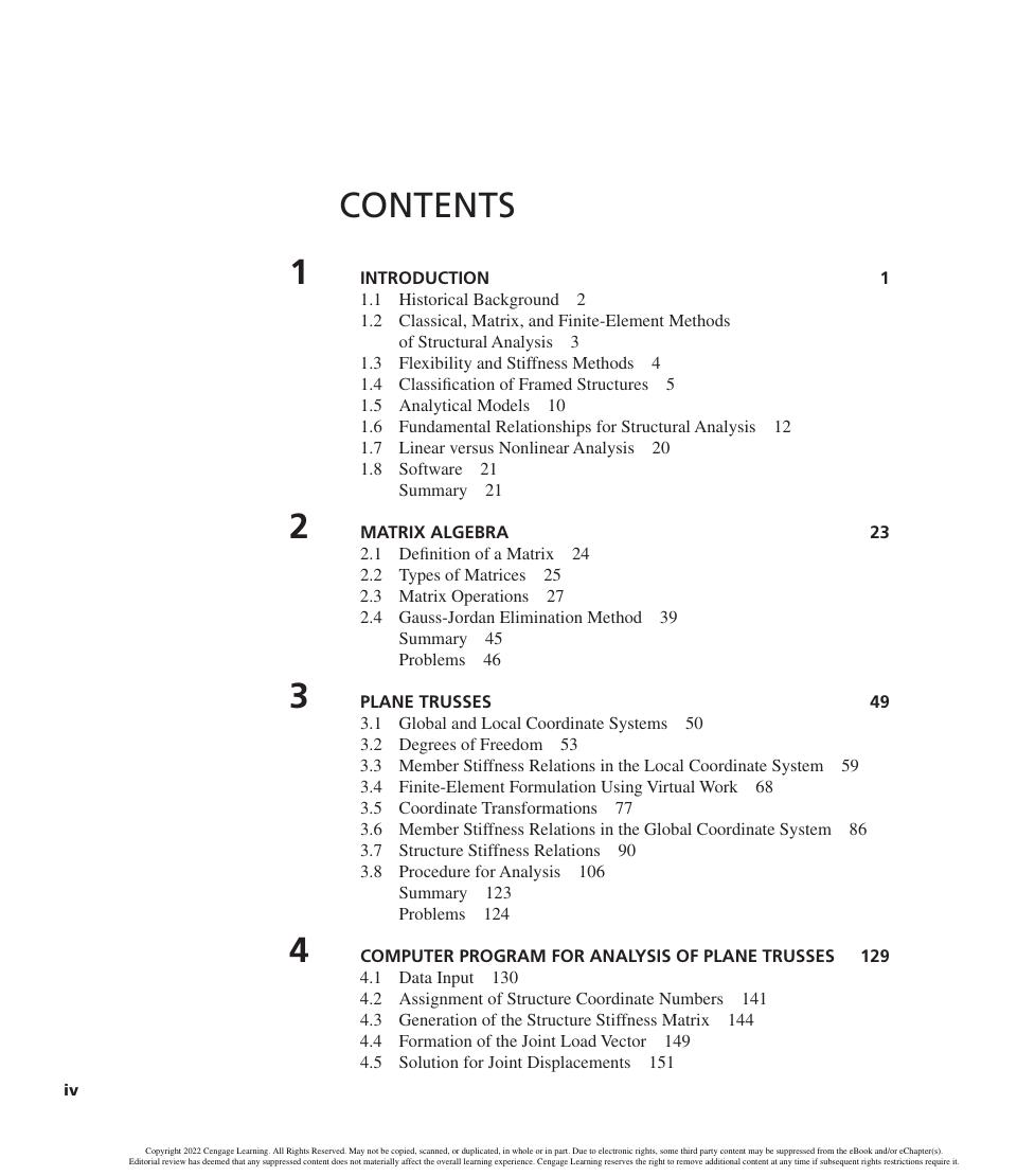 Preview page 5 of Matrix Analysis of Structures Si 3rd Edition By Kassimali A