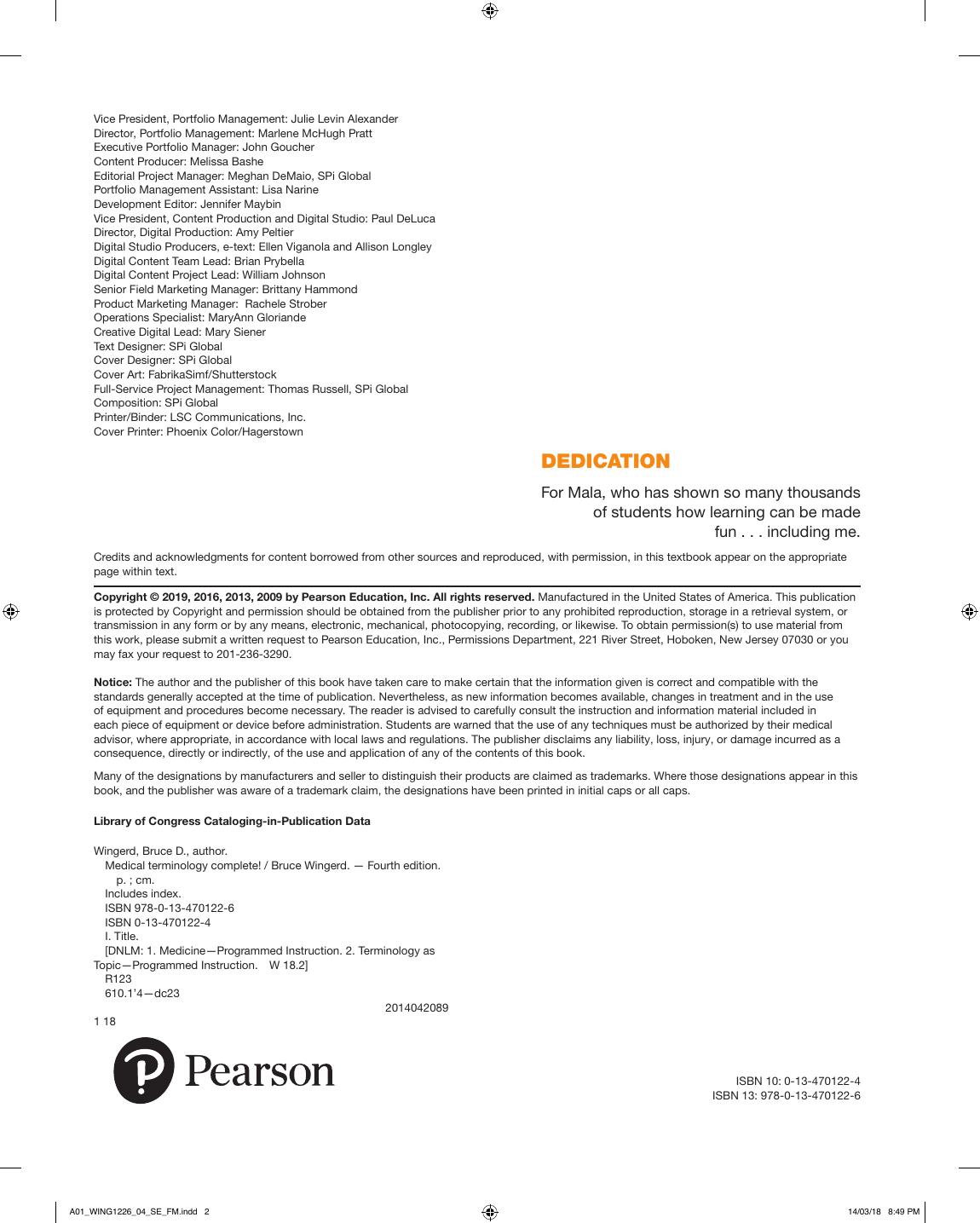 Preview page 4 of Medical terminology complete 4th Edition By Bruce Wingerd