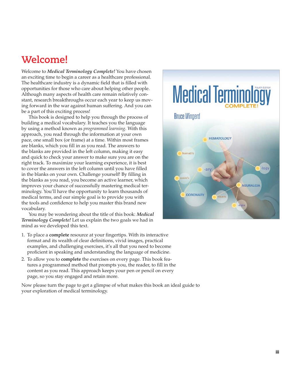 Preview page 5 of Medical terminology complete 4th Edition By Bruce Wingerd