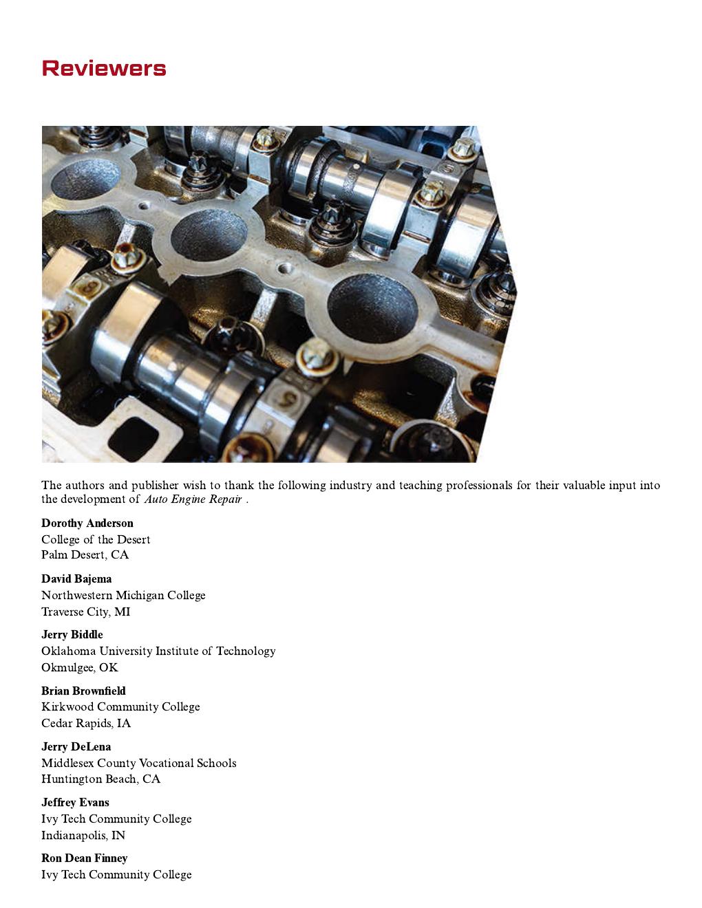 Preview page 8 of Auto Engine Repair 8th Edition By James Duffy, Brian Palmiter