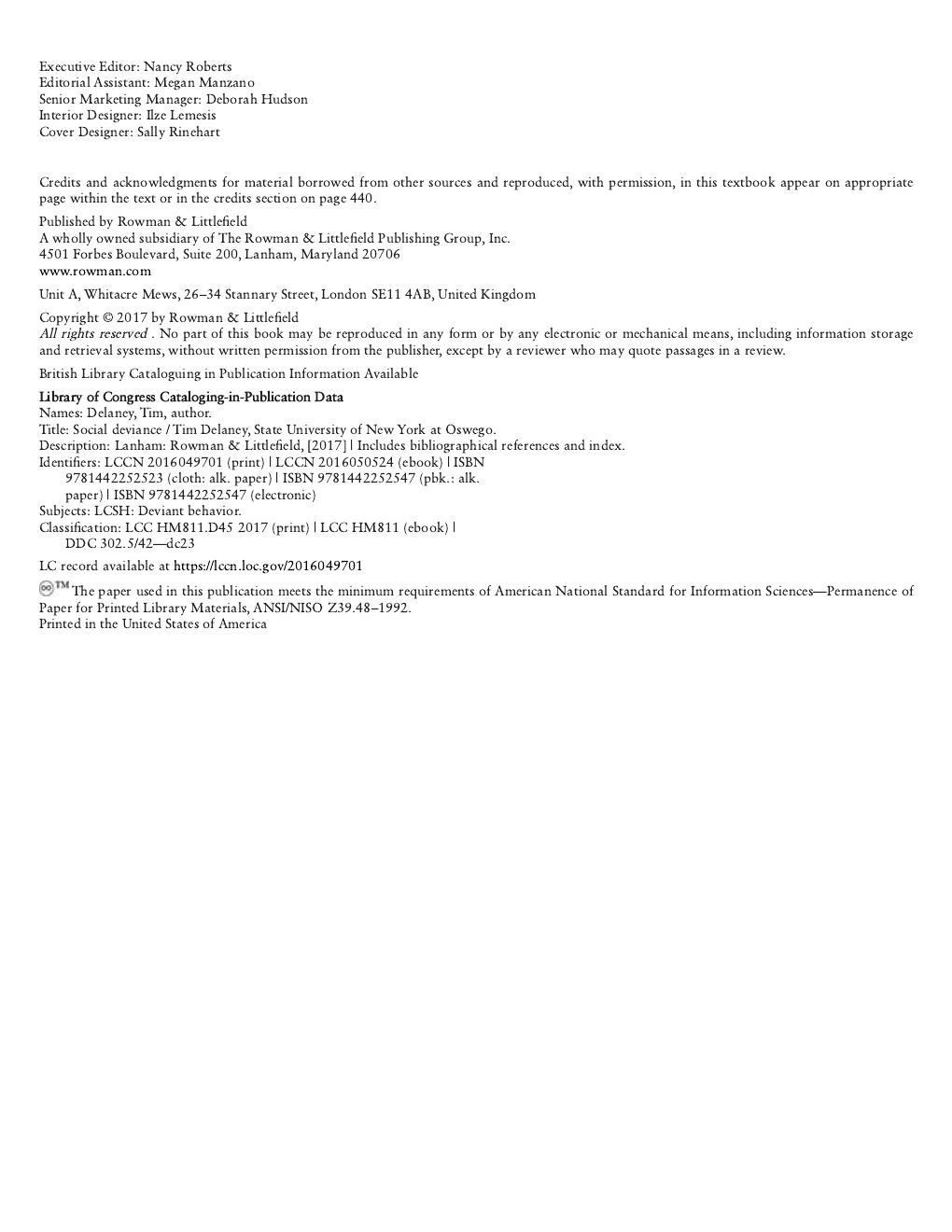Preview page 2 of Social Deviance By Tim Delaney
