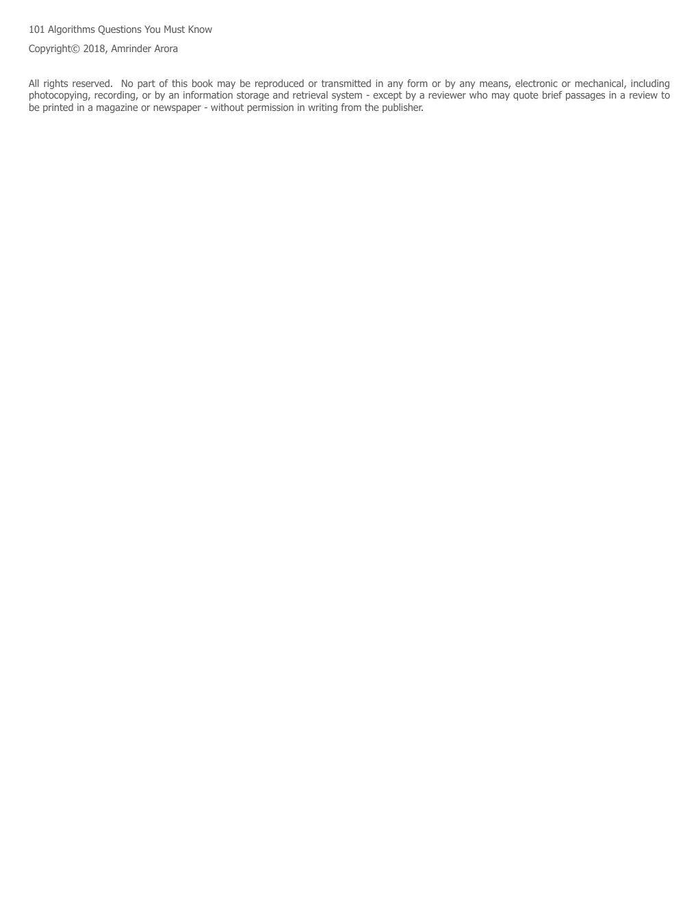 Preview page 4 of 101 Algorithms Questions You Must Know By Amrinder Arora