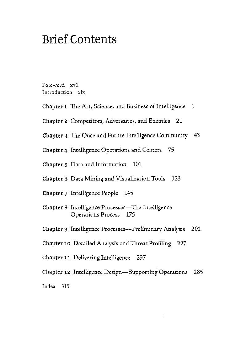 Preview page 6 of Intelligence Operations Understanding Data, Tools, People, and Processes By Erik Kleinsmith