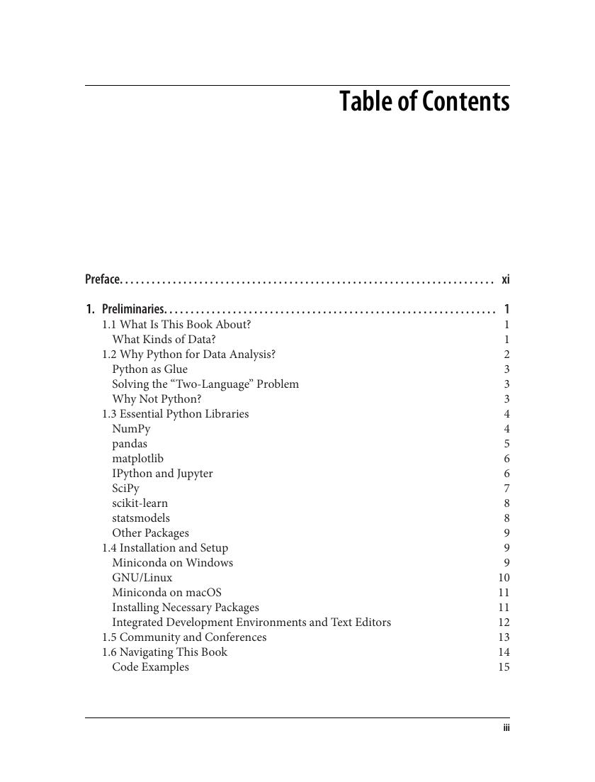 Preview page 5 of Python for Data Analysis Data Wrangling with pandas, NumPy, and Jupyter 3rd Edition By Wes McKinney