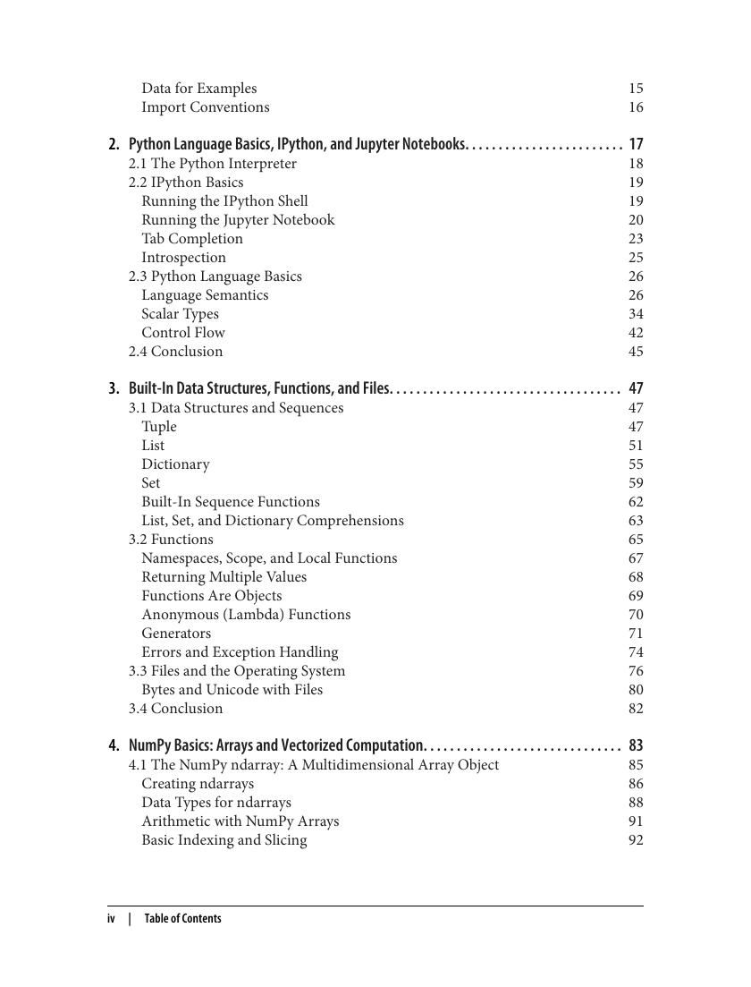 Preview page 6 of Python for Data Analysis Data Wrangling with pandas, NumPy, and Jupyter 3rd Edition By Wes McKinney