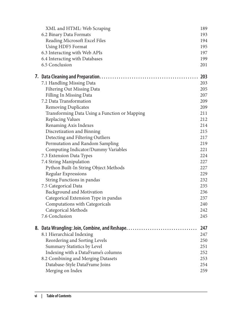 Preview page 8 of Python for Data Analysis Data Wrangling with pandas, NumPy, and Jupyter 3rd Edition By Wes McKinney