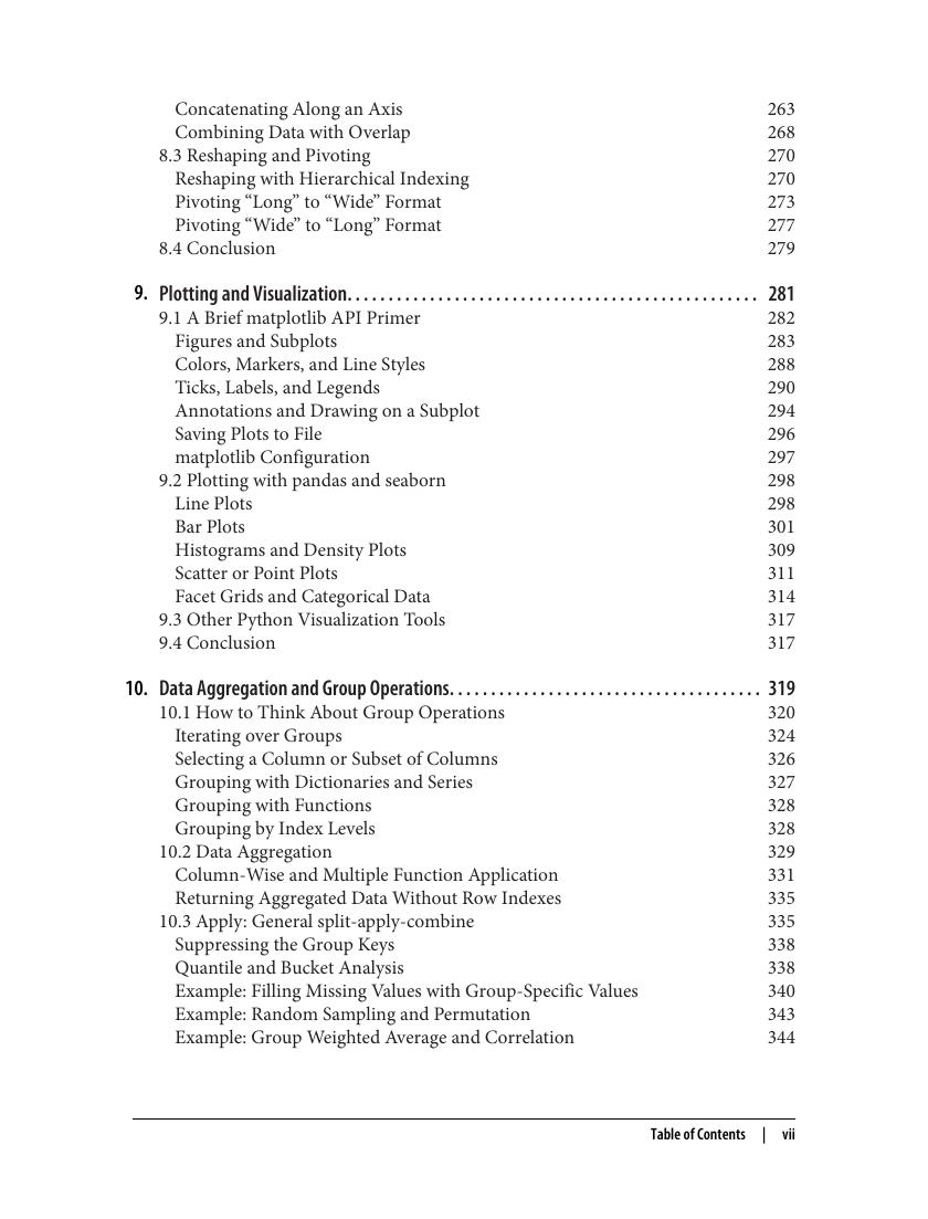 Preview page 9 of Python for Data Analysis Data Wrangling with pandas, NumPy, and Jupyter 3rd Edition By Wes McKinney
