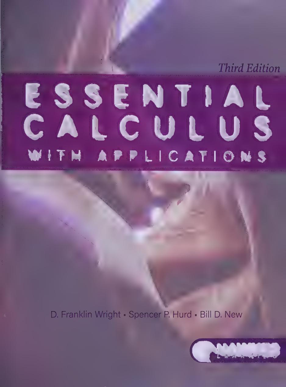 Preview page 4 of Essential Calculus with Applications 3rd Edition By Franklin Wright, Spencer Hurd, Bill New