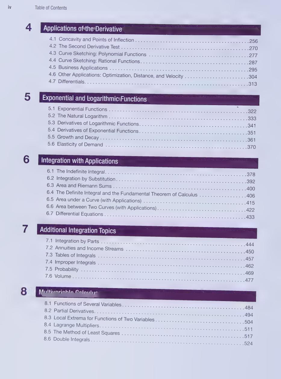 Preview page 7 of Essential Calculus with Applications 3rd Edition By Franklin Wright, Spencer Hurd, Bill New