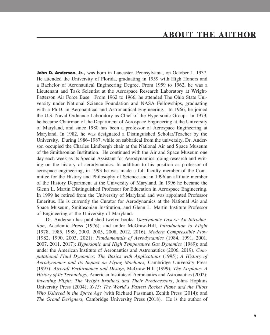 Preview page 6 of Modern Compressible Flow 4th Edition (ISE) By John David Anderson