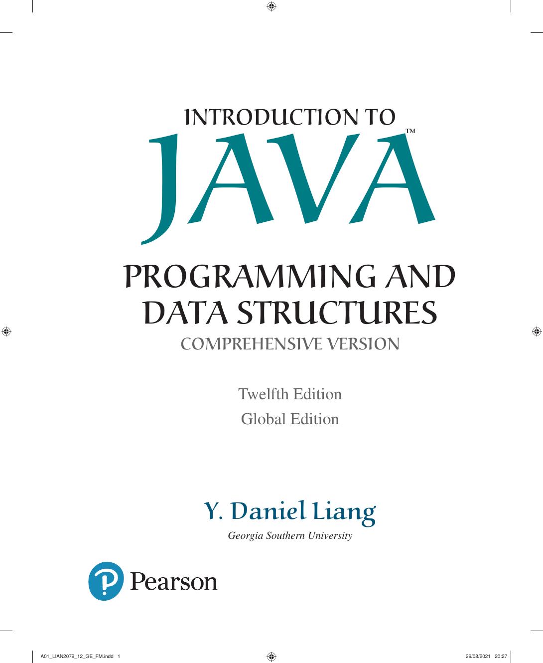 Preview page 2 of Introduction to Java Programming and Data Structures, Comprehensive Version 12th Global Edition By Y. Daniel Liang