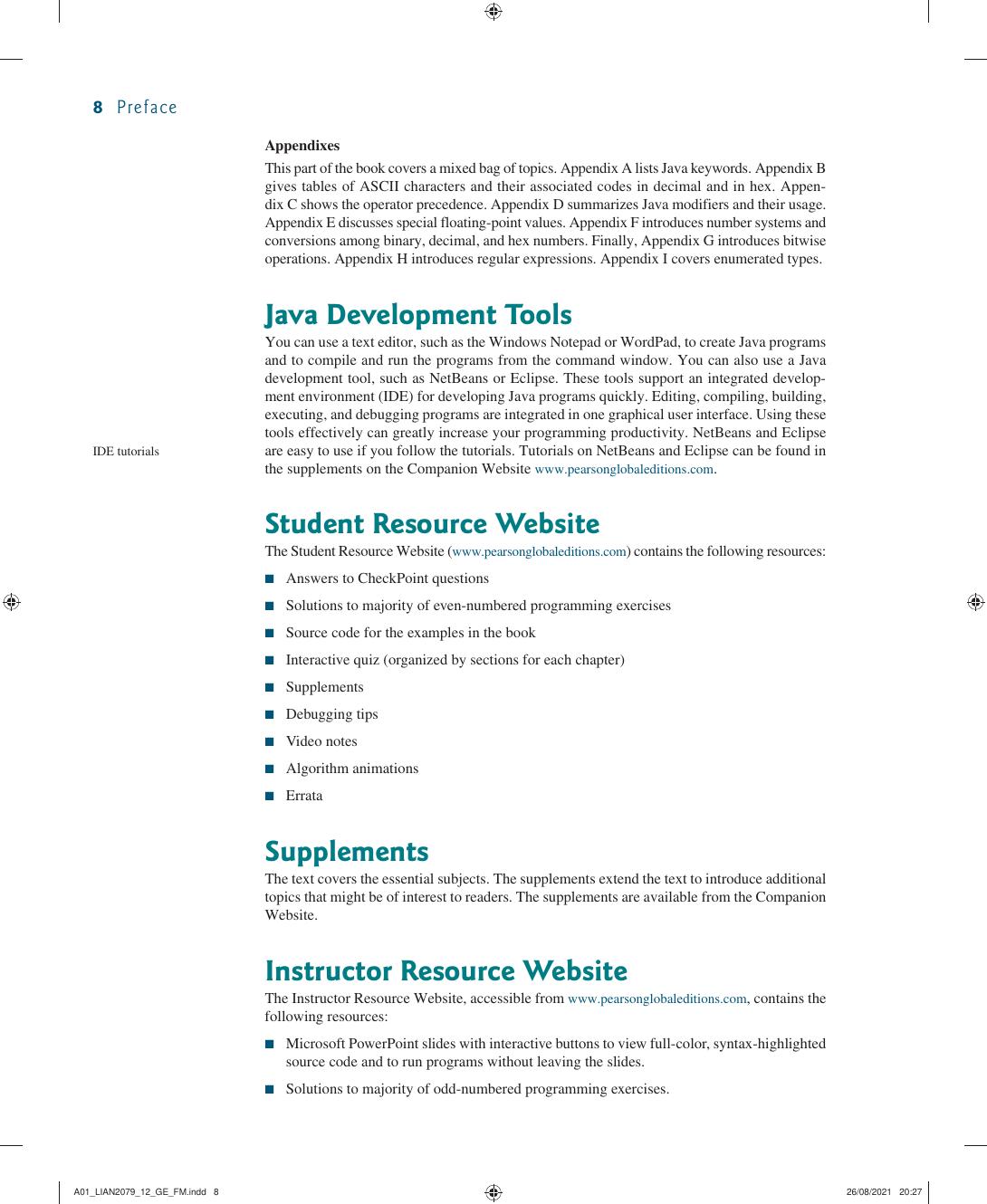 Preview page 9 of Introduction to Java Programming and Data Structures, Comprehensive Version 12th Global Edition By Y. Daniel Liang