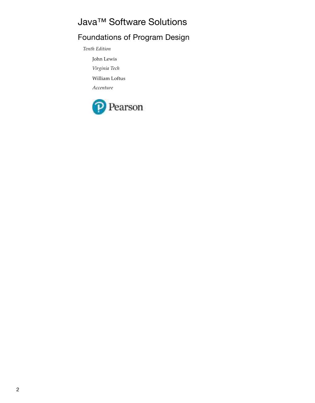 Preview page 3 of Java Software Solutions Foundations of Program Design 10th Edition By John Lewis, William Loftus