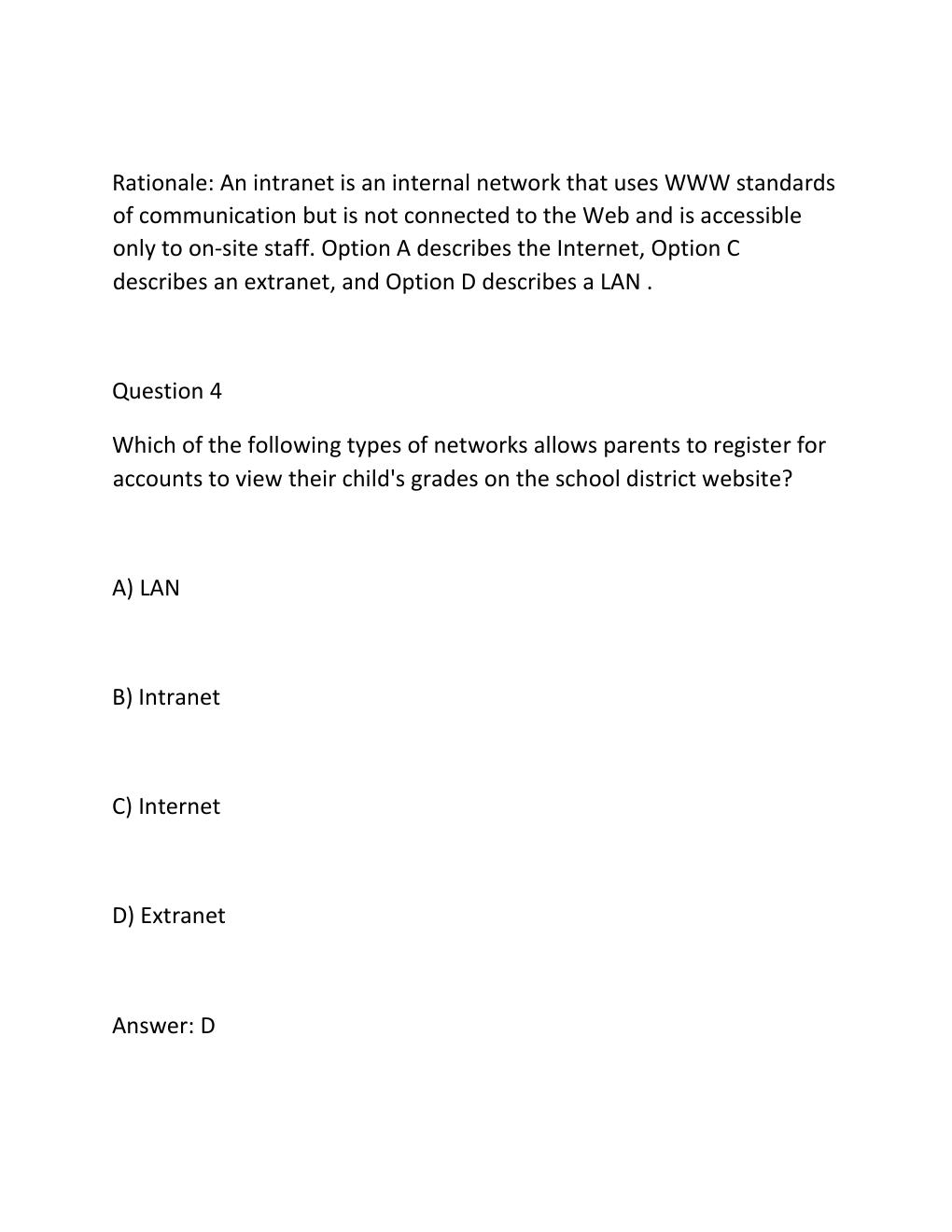 Preview page 4 of TEXES Technology Applications EC-12 (242) Exam Complete Practice Test Bank 300 Questions, ..