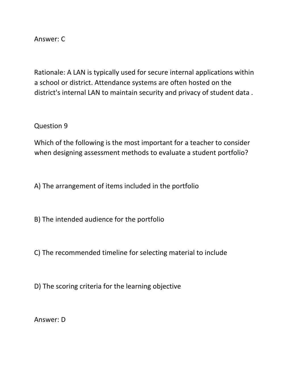 Preview page 9 of TEXES Technology Applications EC-12 (242) Exam Complete Practice Test Bank 300 Questions, ..
