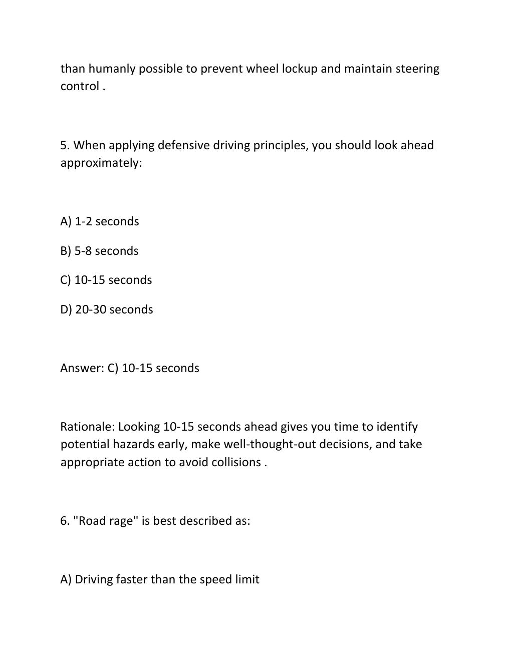 Preview page 4 of TRAFFICSCHOOL.COM FINAL EXAM Complete Practice Test Bank 300 Exam-Style Questions