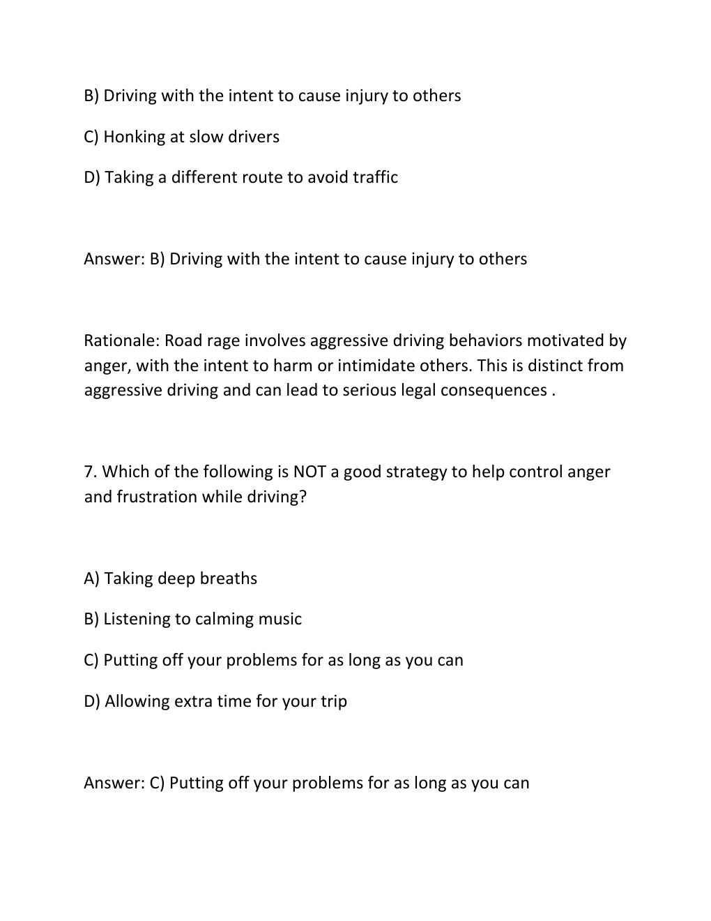 Preview page 5 of TRAFFICSCHOOL.COM FINAL EXAM Complete Practice Test Bank 300 Exam-Style Questions