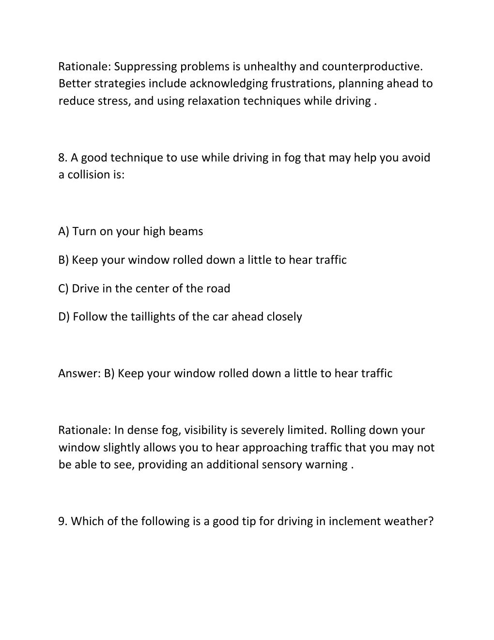 Preview page 6 of TRAFFICSCHOOL.COM FINAL EXAM Complete Practice Test Bank 300 Exam-Style Questions