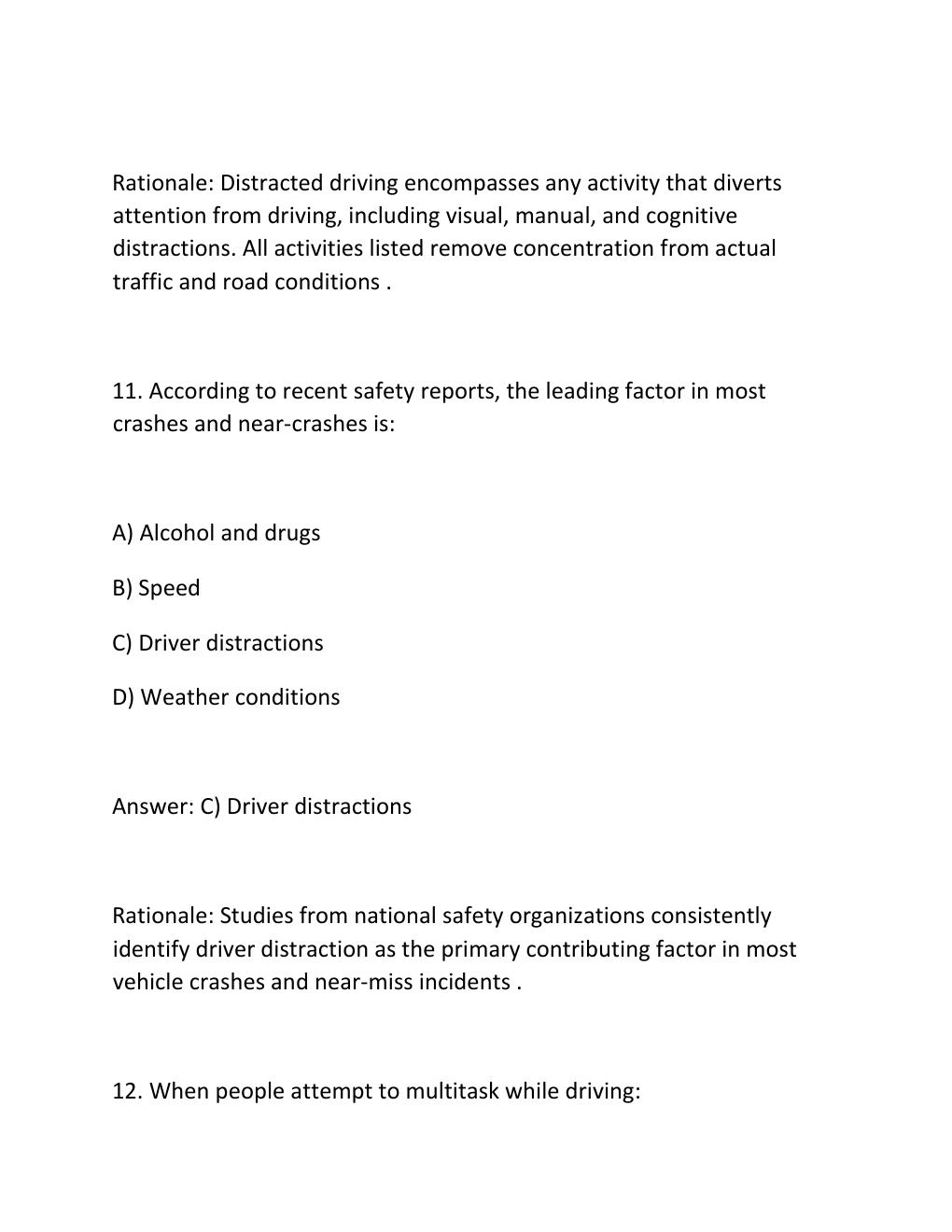 Preview page 8 of TRAFFICSCHOOL.COM FINAL EXAM Complete Practice Test Bank 300 Exam-Style Questions