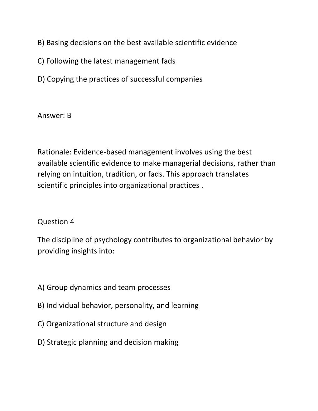 Preview page 3 of WGU C715 ORGANIZATIONAL BEHAVIOR Complete OA Final Exam Test Bank
