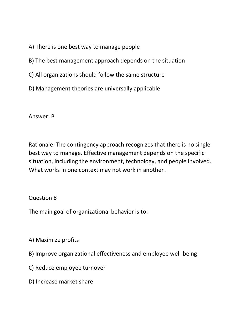 Preview page 6 of WGU C715 ORGANIZATIONAL BEHAVIOR Complete OA Final Exam Test Bank