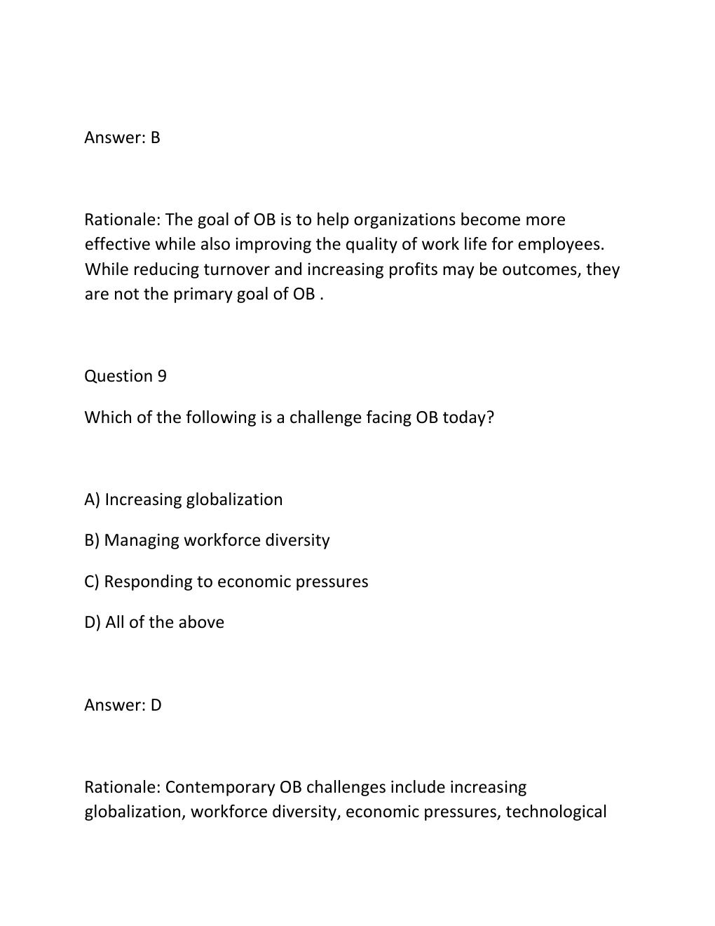 Preview page 7 of WGU C715 ORGANIZATIONAL BEHAVIOR Complete OA Final Exam Test Bank