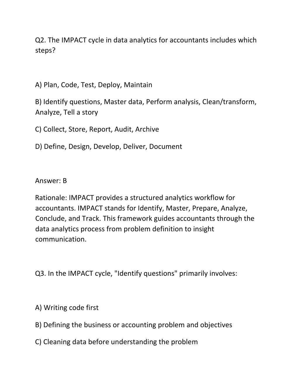 Preview page 2 of WGU D522 EXAM – DATA ANALYTICS FOR ACCOUNTANTS 1 Complete Objective Assessment (OA) ..