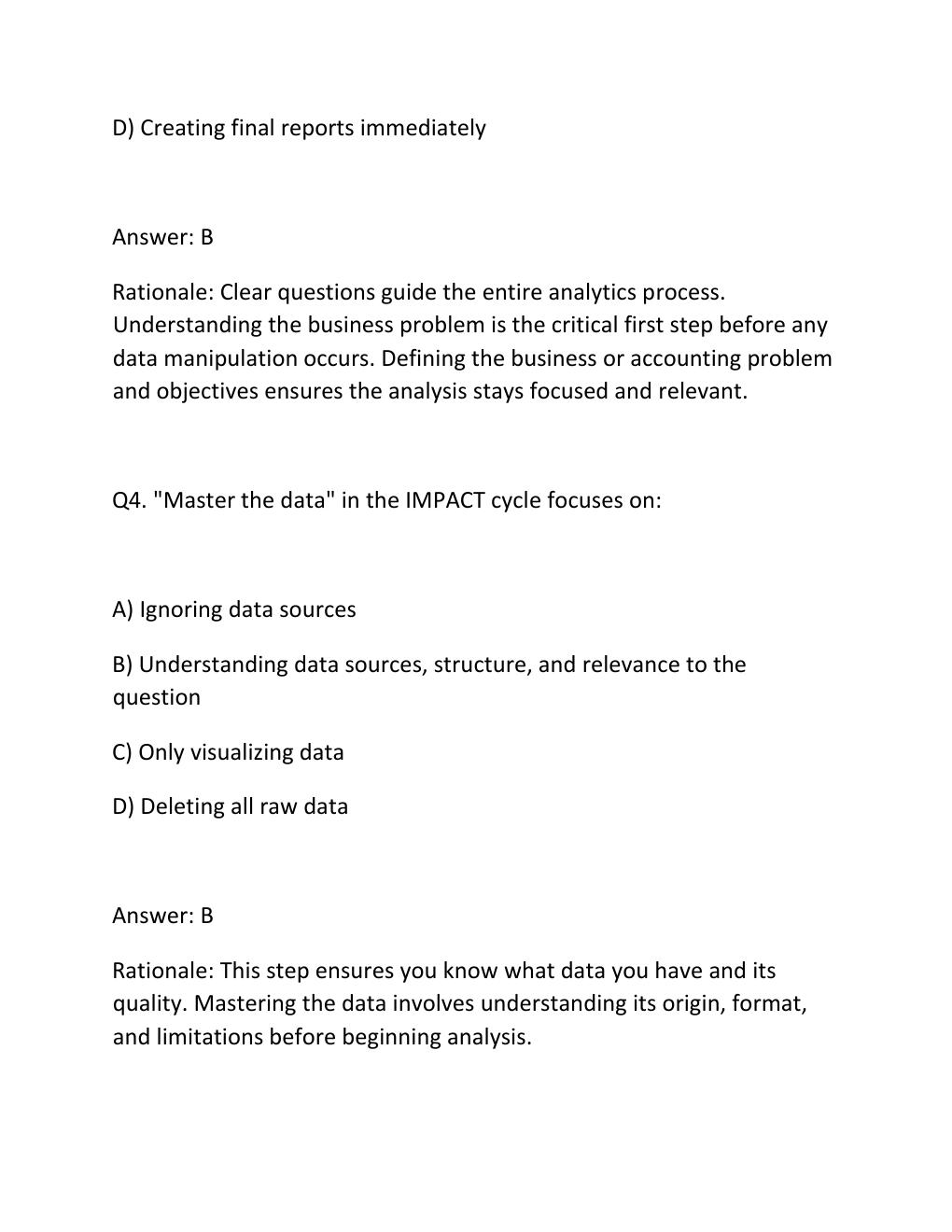 Preview page 3 of WGU D522 EXAM – DATA ANALYTICS FOR ACCOUNTANTS 1 Complete Objective Assessment (OA) ..