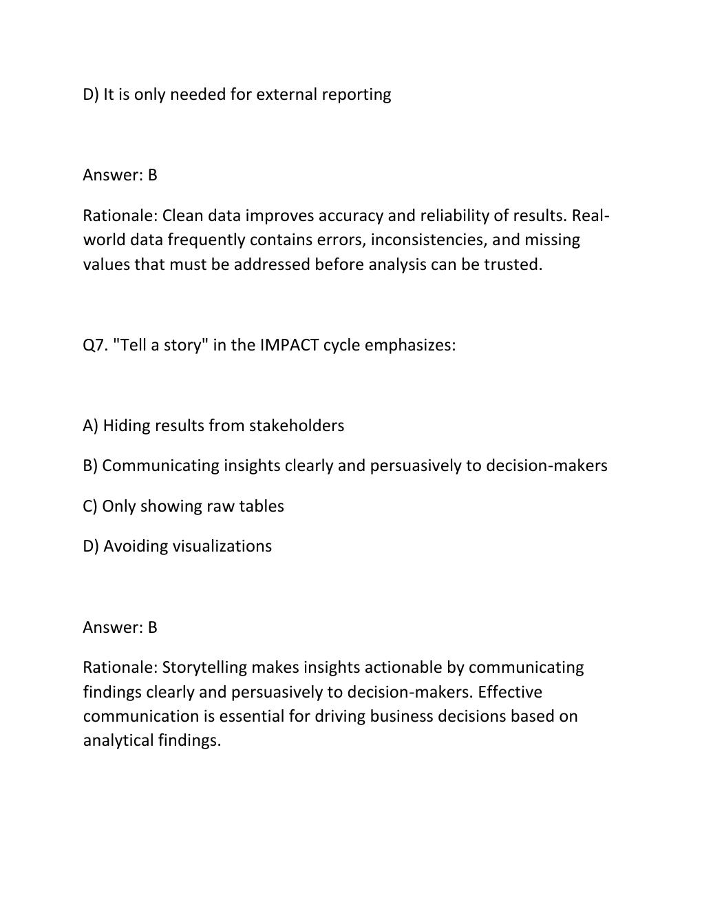 Preview page 5 of WGU D522 EXAM – DATA ANALYTICS FOR ACCOUNTANTS 1 Complete Objective Assessment (OA) ..