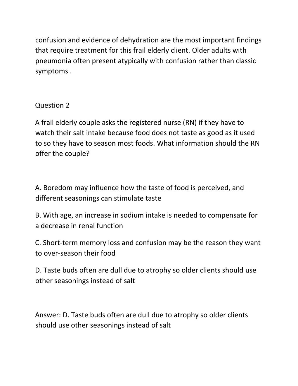 Preview page 2 of 2026 GERONTOLOGY HESI PRACTICE QUESTIONS Complete Practice Test Bank