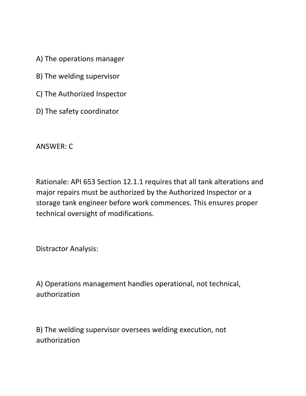Preview page 8 of API 653 CERTIFICATION CLOSED-BOOK EXAM — COMPREHENSIVE STUDY GUIDE Exam Overview  ..