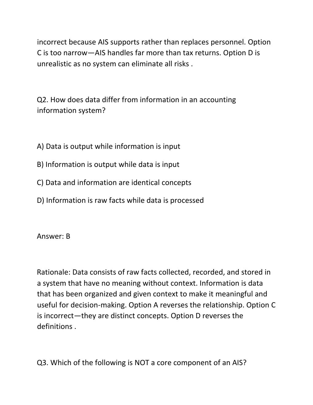 Preview page 2 of WGU D561 Information Systems for Accounting and Control Objective Assessment