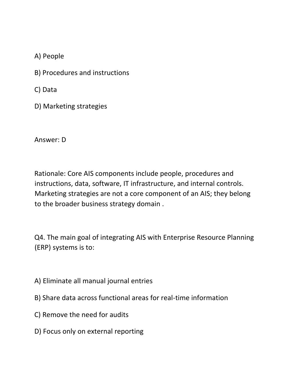 Preview page 3 of WGU D561 Information Systems for Accounting and Control Objective Assessment
