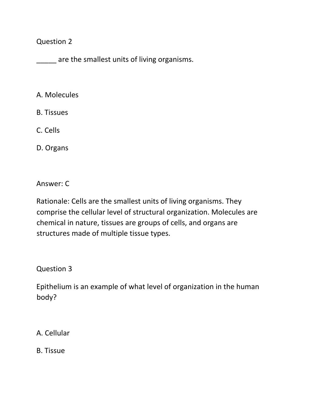 Preview page 2 of BIO 151 Anatomy and Physiology 1 — Portage Learning All Exams (Modules 1-7) — 200 Practice..