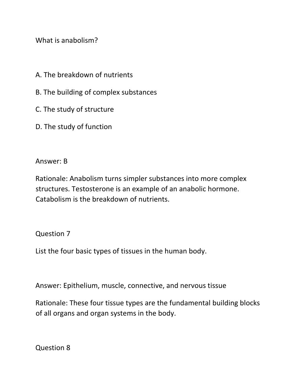 Preview page 5 of BIO 151 Anatomy and Physiology 1 — Portage Learning All Exams (Modules 1-7) — 200 Practice..