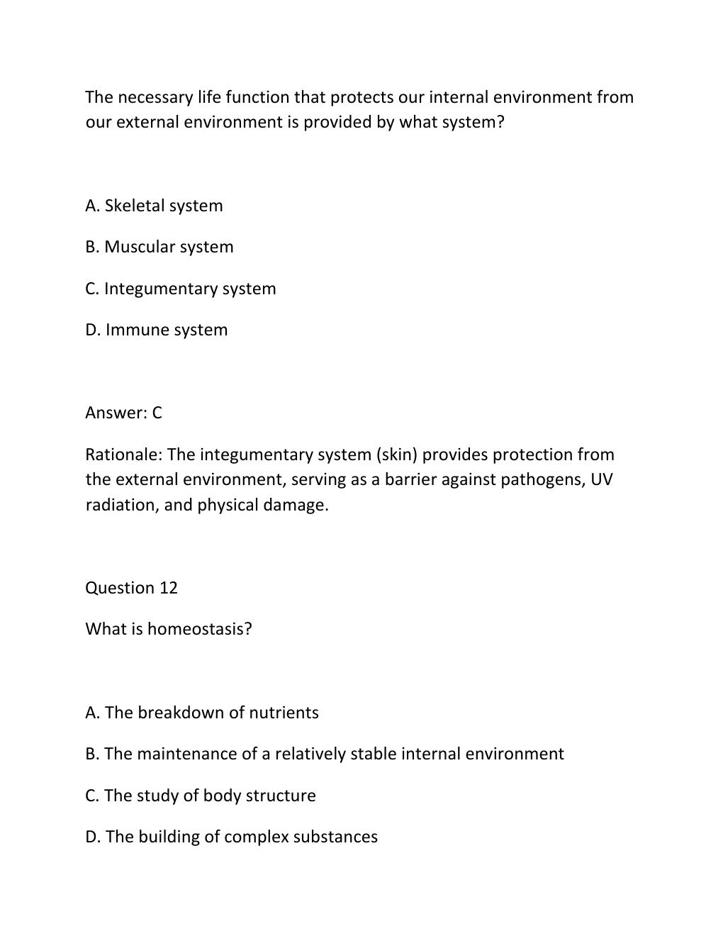 Preview page 8 of BIO 151 Anatomy and Physiology 1 — Portage Learning All Exams (Modules 1-7) — 200 Practice..