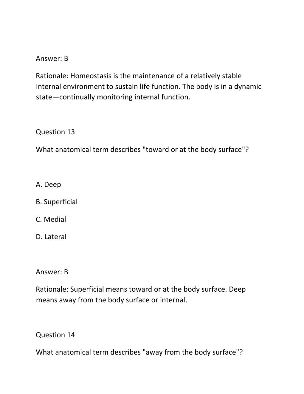 Preview page 9 of BIO 151 Anatomy and Physiology 1 — Portage Learning All Exams (Modules 1-7) — 200 Practice..
