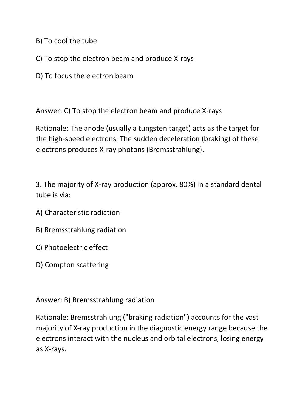 Preview page 2 of BDA RADIOGRAPHY AND RADIOLOGY Complete Practice Test Bank 300 Exam