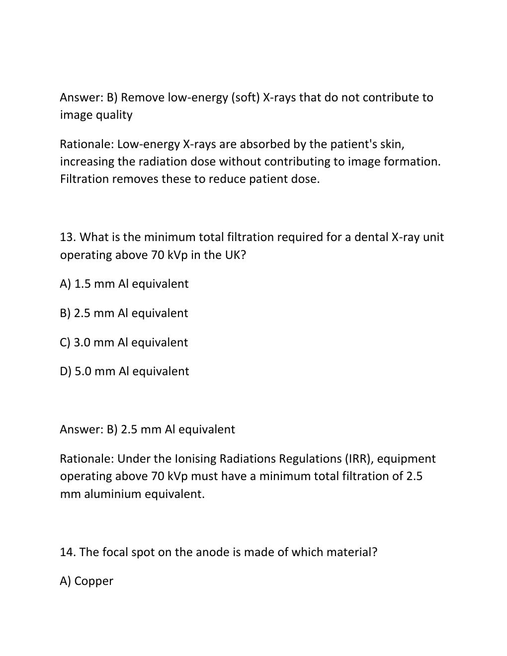 Preview page 8 of BDA RADIOGRAPHY AND RADIOLOGY Complete Practice Test Bank 300 Exam