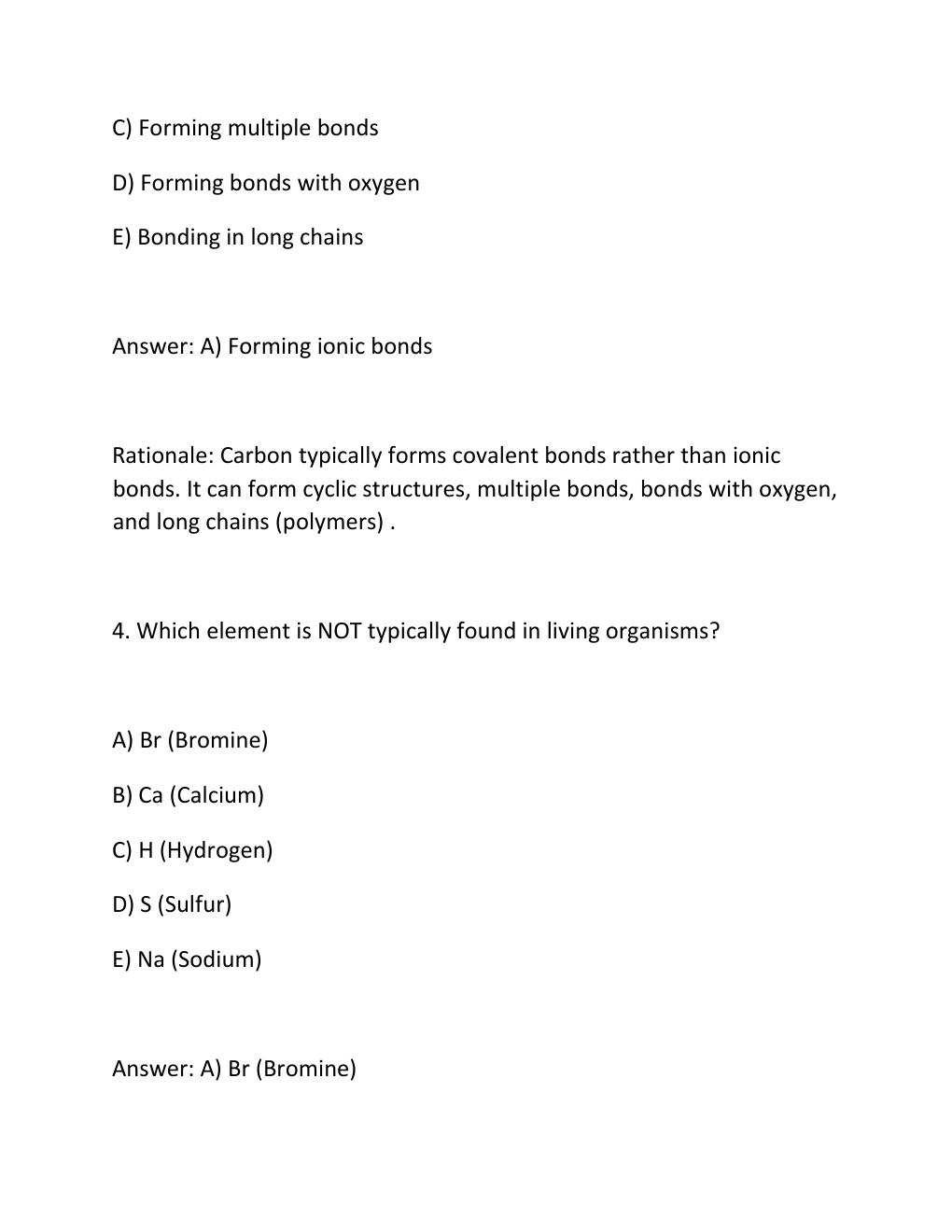 Preview page 3 of BIOCHEMISTRY LAB 1-9 REPORTS – PORTAGE LEARNING Complete Practice Test Bank