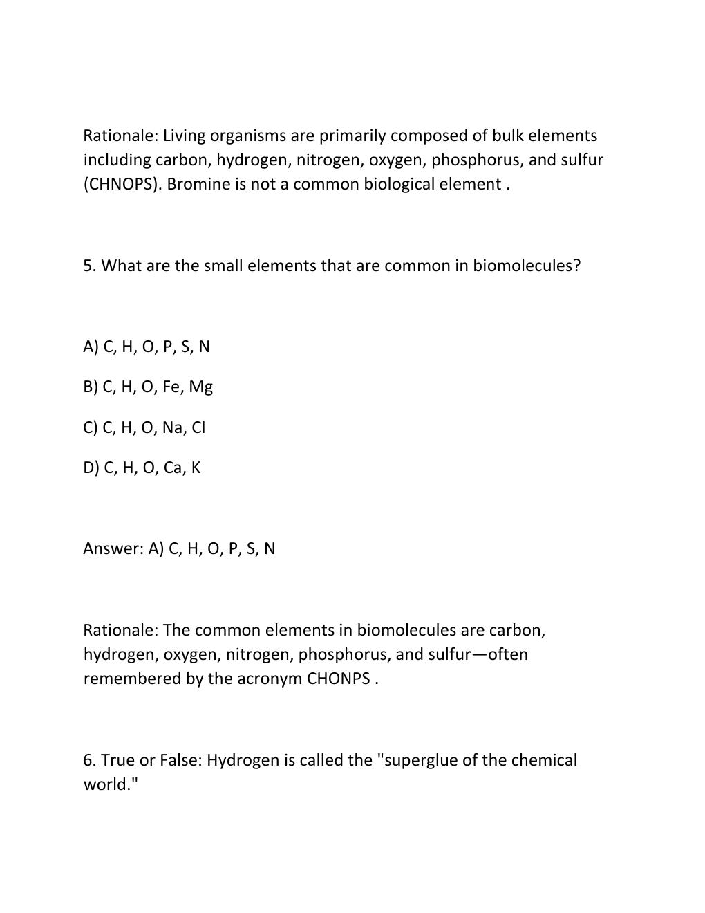Preview page 4 of BIOCHEMISTRY LAB 1-9 REPORTS – PORTAGE LEARNING Complete Practice Test Bank