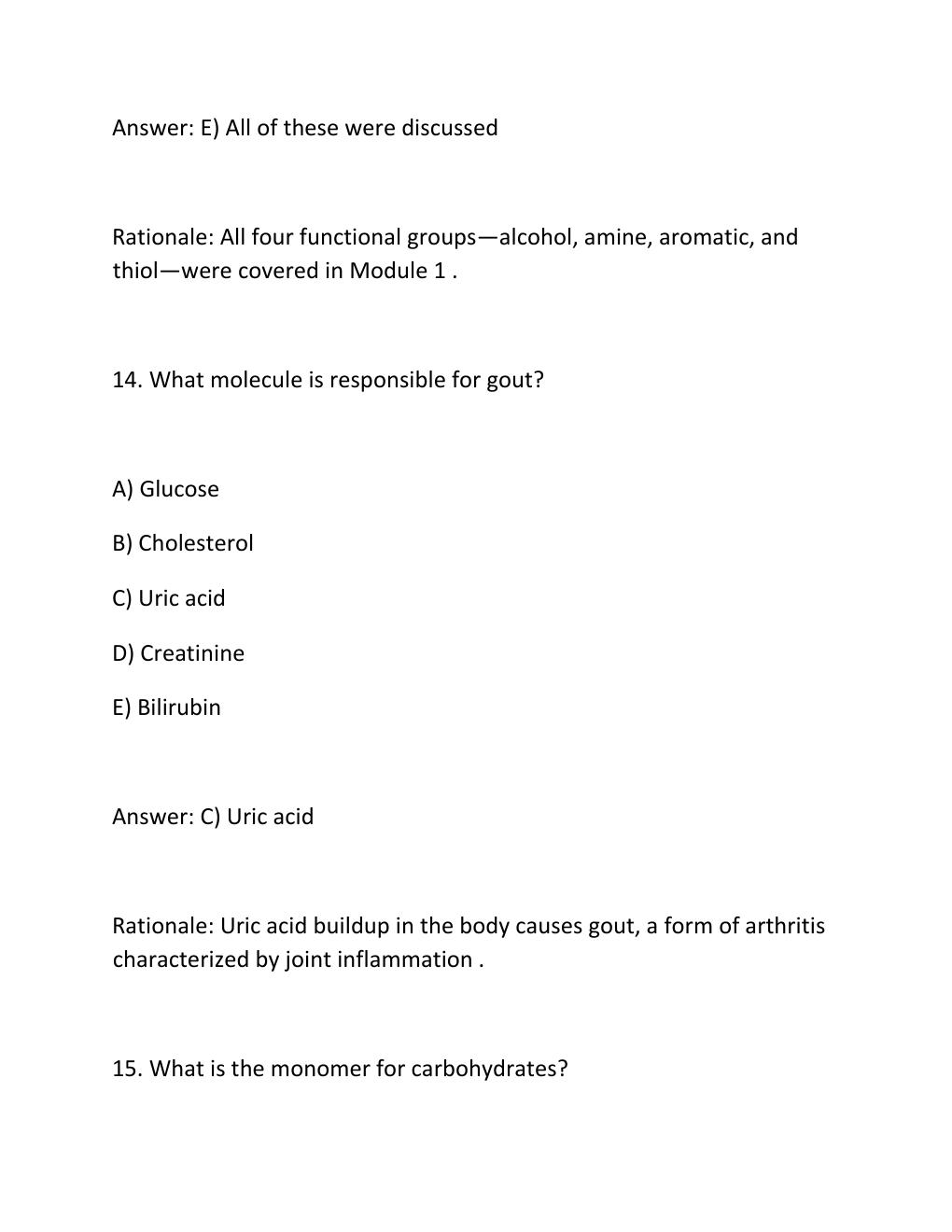 Preview page 10 of BIOCHEMISTRY LAB 1-9 REPORTS – PORTAGE LEARNING Complete Practice Test Bank