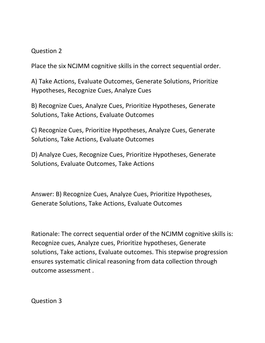 Preview page 2 of CJE BENCHMARK CLINICAL JUDGMENT EXAM 1 & 2 Complete Practice Test Bank ......