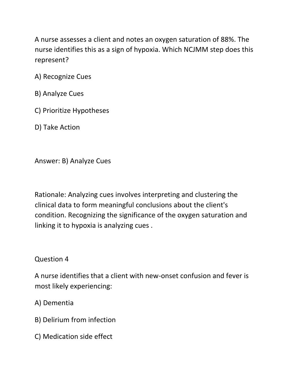 Preview page 3 of CJE BENCHMARK CLINICAL JUDGMENT EXAM 1 & 2 Complete Practice Test Bank ......